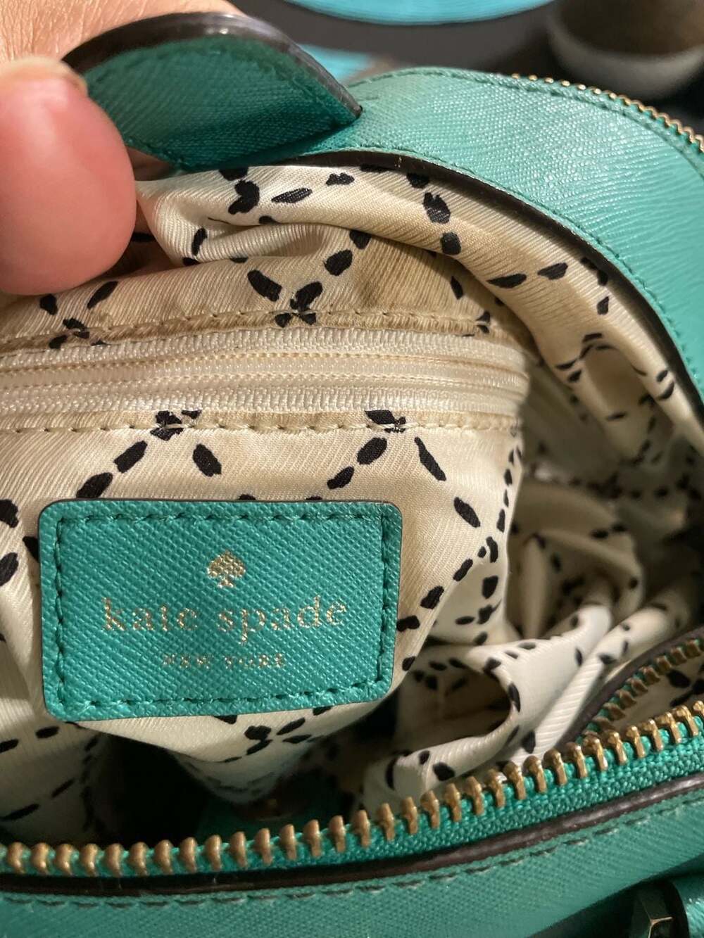 Kate Spade Newbury Lane Saffiano Leather Satchel in Teal - Picture 7 of 11